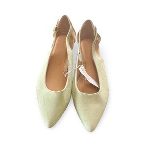 Old Navy Mint Green Faux Suede Pointed Flats